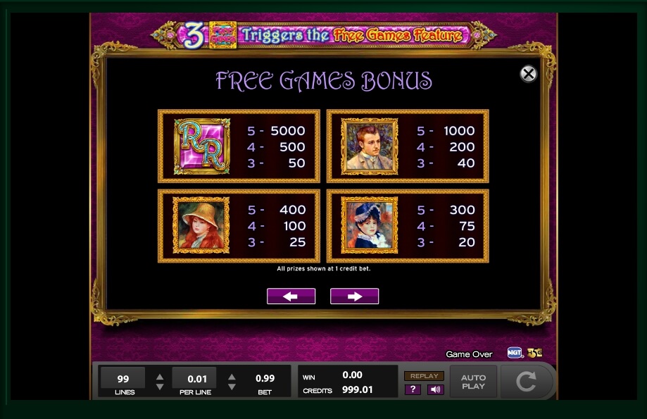 renoir riches slot machine detail image 7