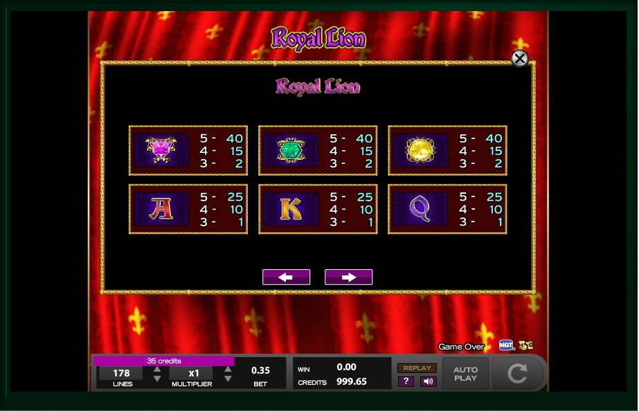royal lion slot machine detail image 16