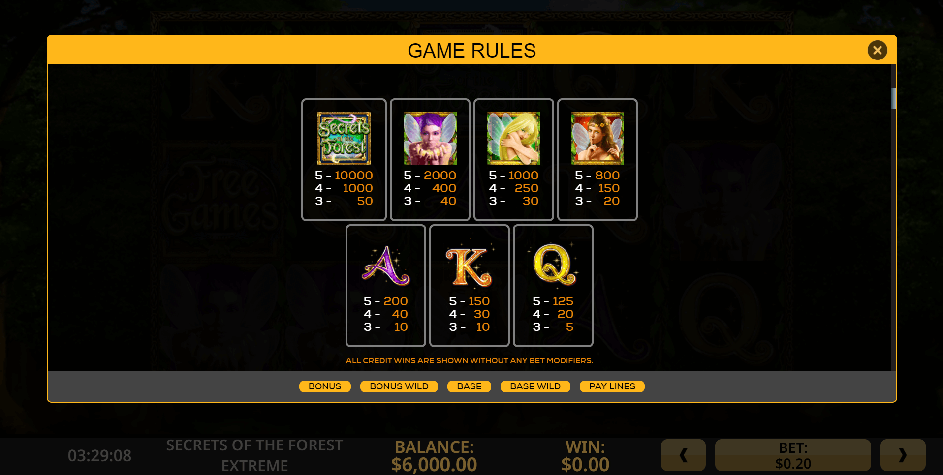 secrets of the forest extreme slot machine detail image 1