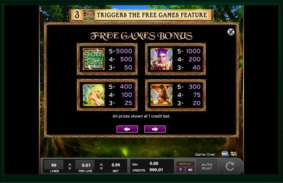 secrets of the forest slot machine detail image 7