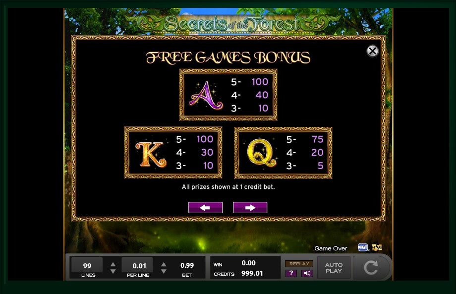 secrets of the forest slot machine detail image 6