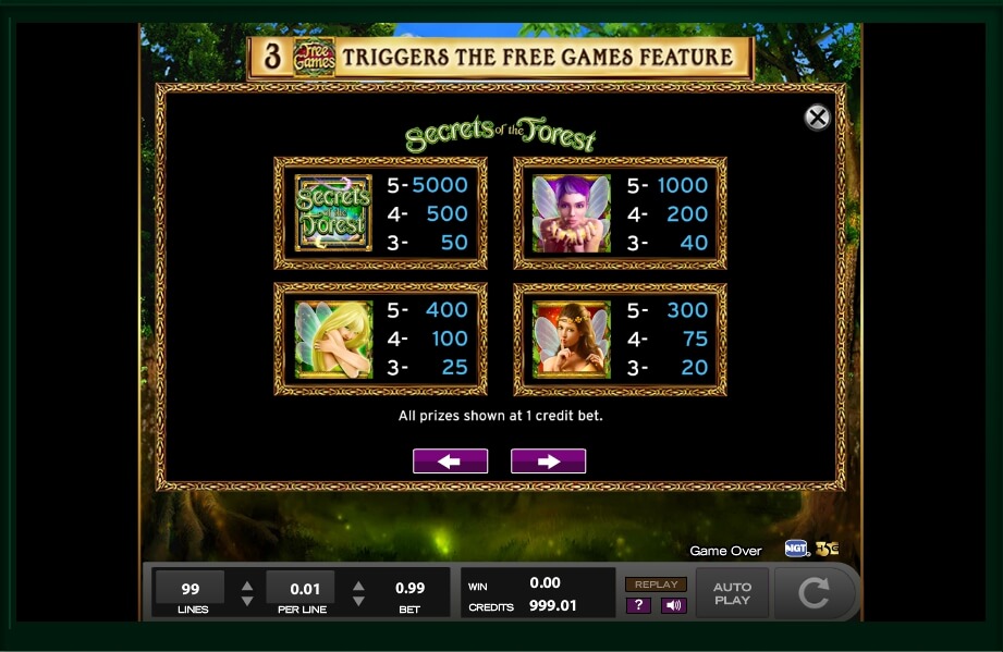 secrets of the forest slot machine detail image 2
