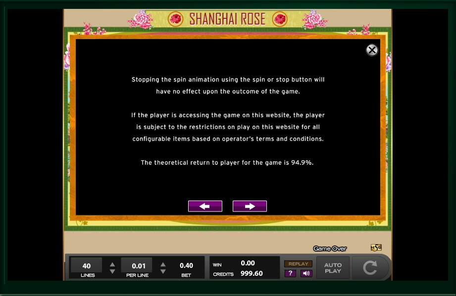 shanghai rose slot machine detail image 10
