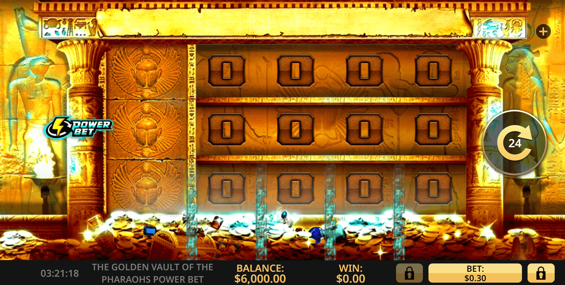 The Golden Vault Of The Pharaohs Power Bet slot play free