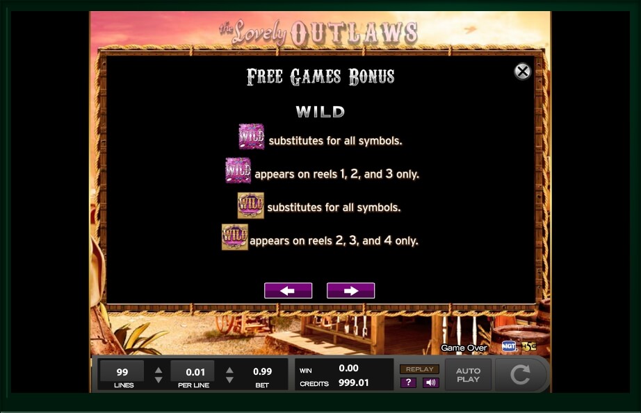 the lovely outlaws slot machine detail image 5