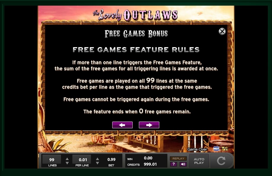 the lovely outlaws slot machine detail image 4