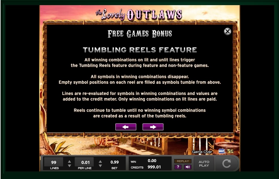 the lovely outlaws slot machine detail image 3