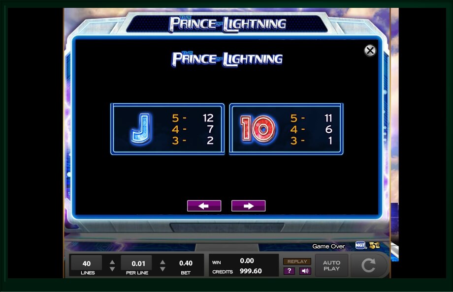 the prince of lightning slot machine detail image 14