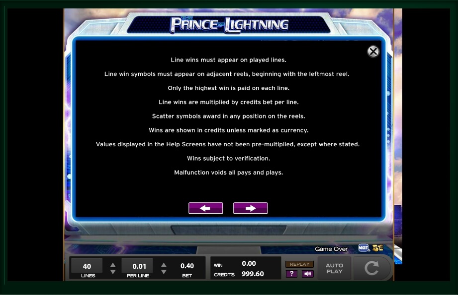 the prince of lightning slot machine detail image 11