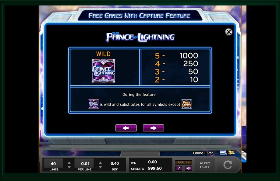 the prince of lightning slot machine detail image 0