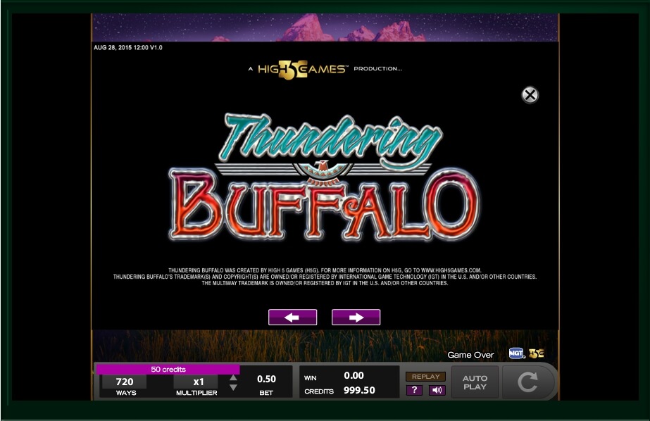 thundering buffalo slot machine detail image 8