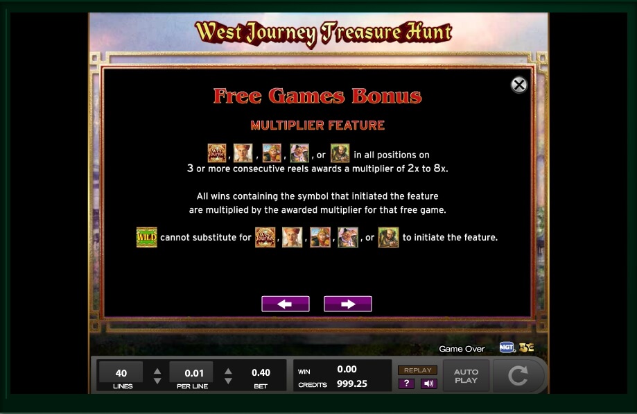 west journey treasure hunt slot machine detail image 3