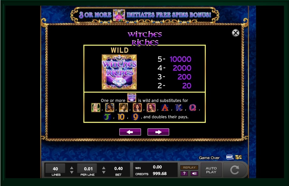 witches riches slot machine detail image 2