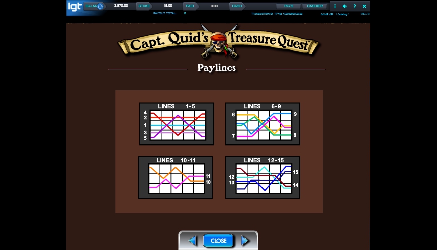 capt quids treasure quest slot machine detail image 1