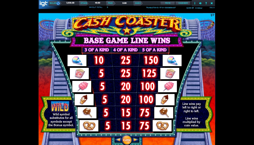 cash coaster slot machine detail image 5