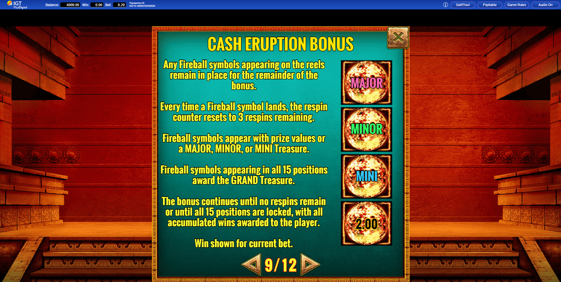cash eruption slot machine detail image 8