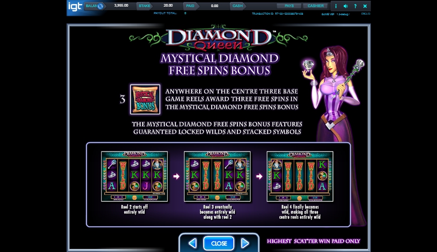 diamond queen slot machine detail image 3