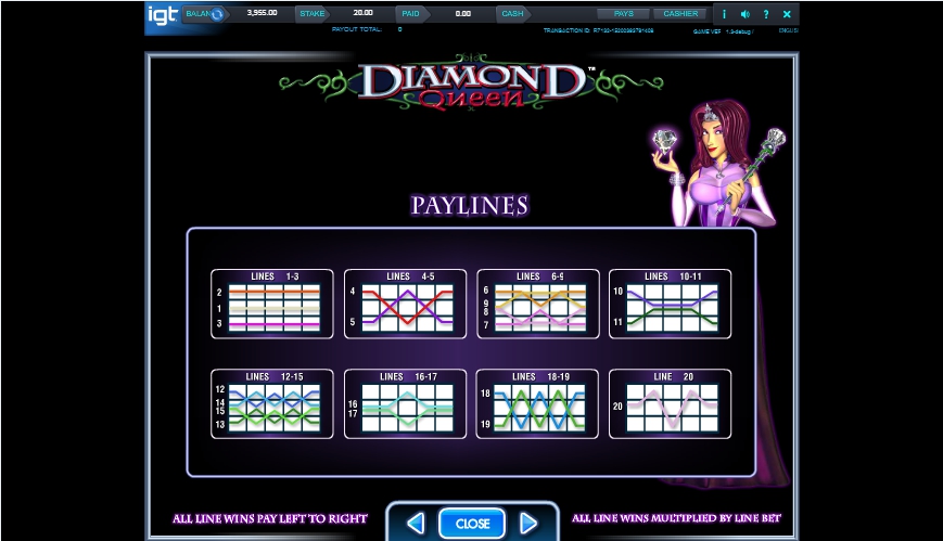 diamond queen slot machine detail image 1