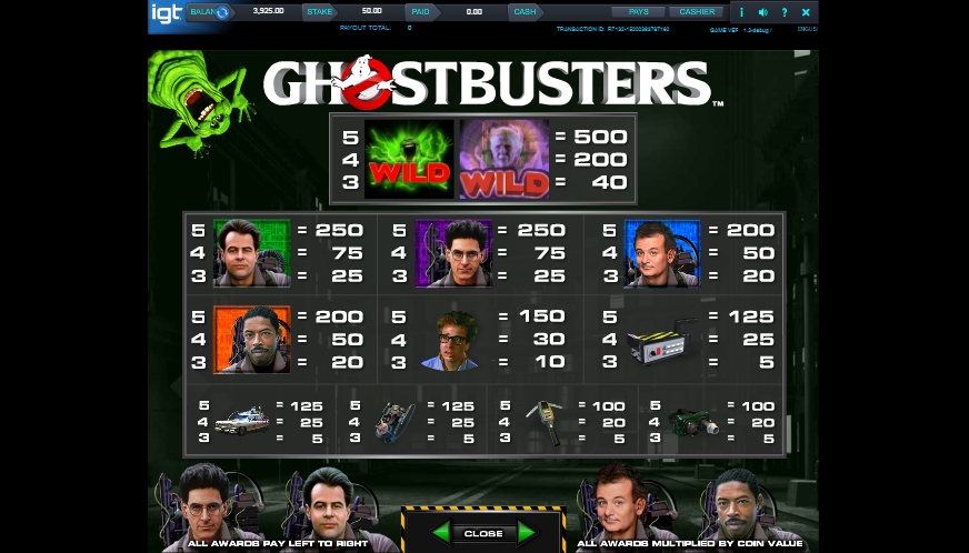 ghostbusters triple slime slot machine detail image 9