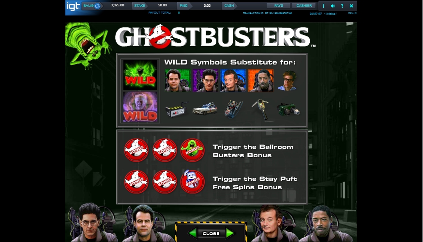 ghostbusters triple slime slot machine detail image 7