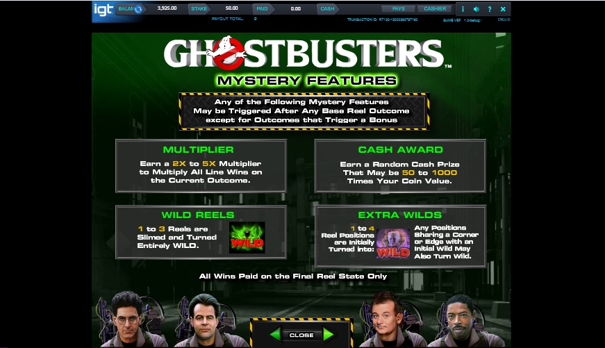 ghostbusters triple slime slot machine detail image 6