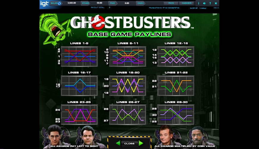 ghostbusters triple slime slot machine detail image 1