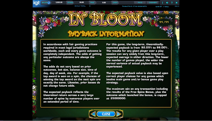 in bloom slot machine detail image 8
