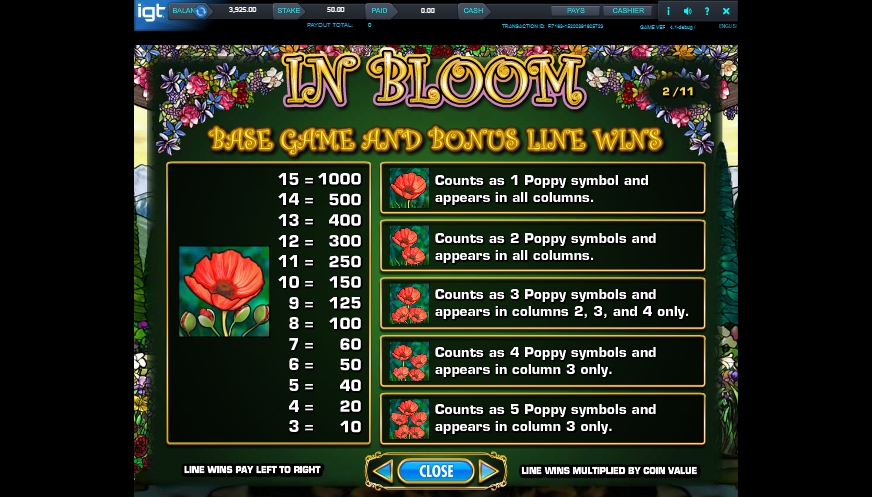in bloom slot machine detail image 7