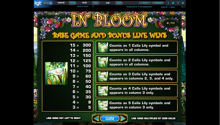 in bloom slot machine detail image 5
