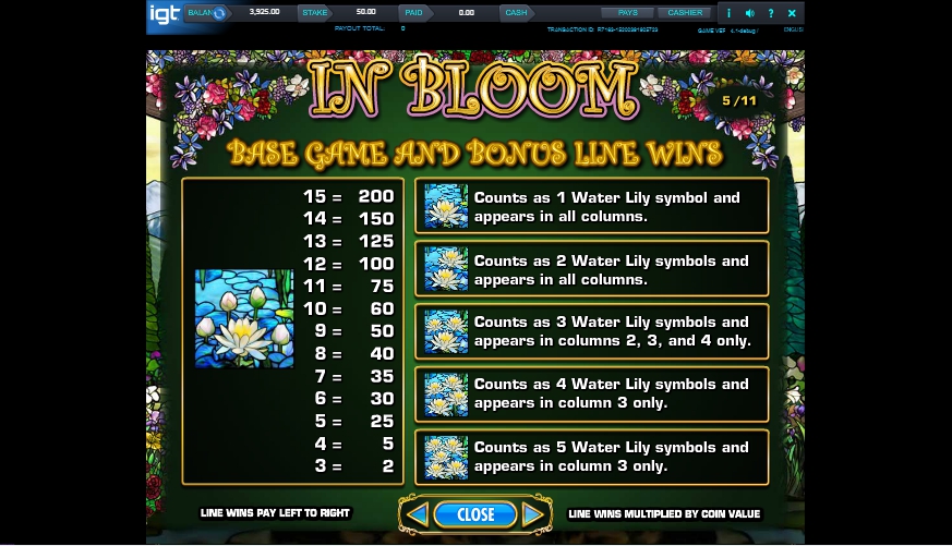 in bloom slot machine detail image 4