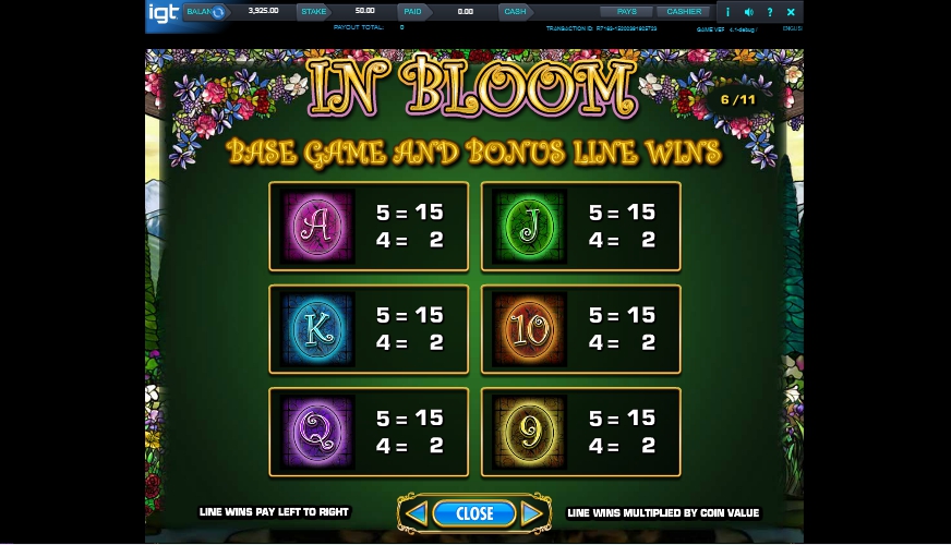 in bloom slot machine detail image 3