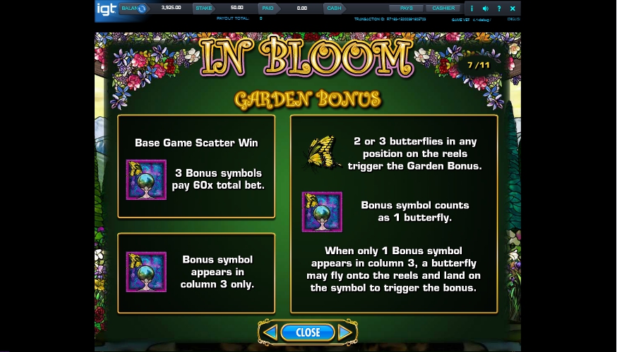 in bloom slot machine detail image 2