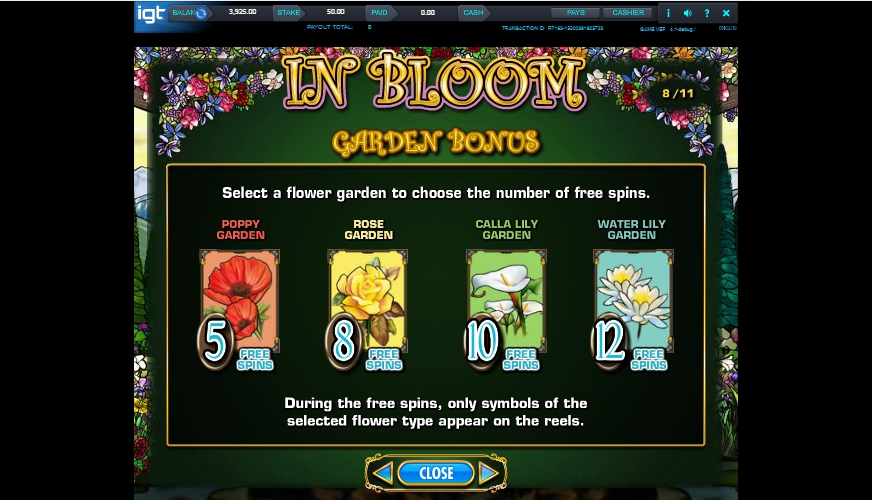 in bloom slot machine detail image 1