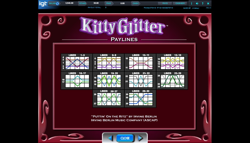 kitty glitter slot machine detail image 1