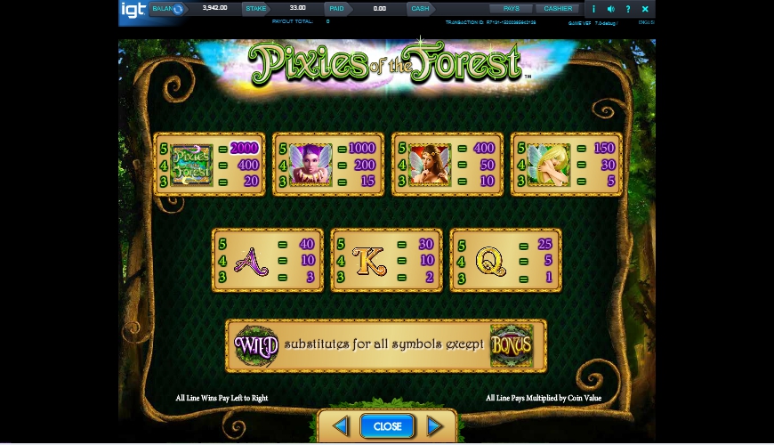 pixies of the forest slot machine detail image 4