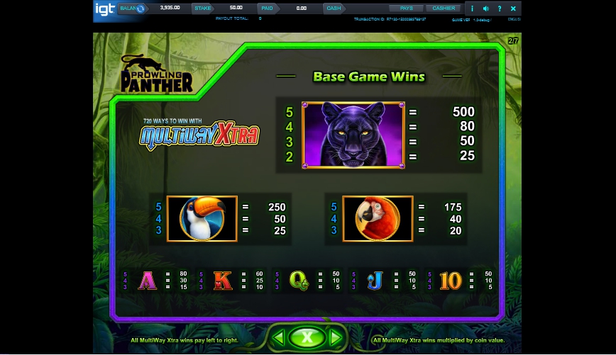 prowling panther slot machine detail image 5