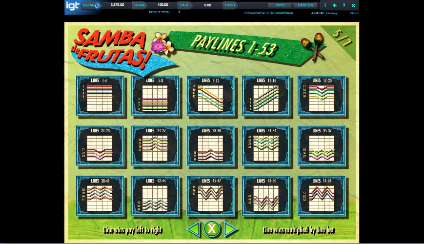 samba de frutas slot machine detail image 2