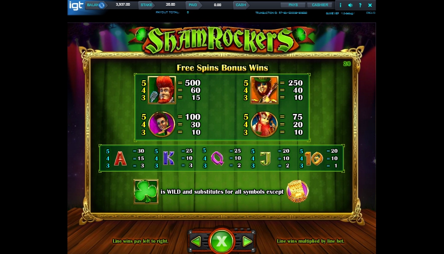 shamrockers eire to rock slot machine detail image 4
