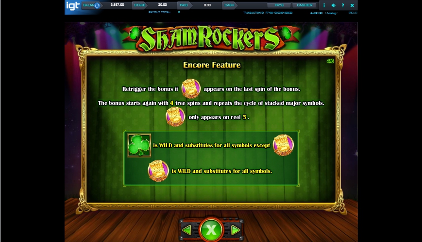 shamrockers eire to rock slot machine detail image 2