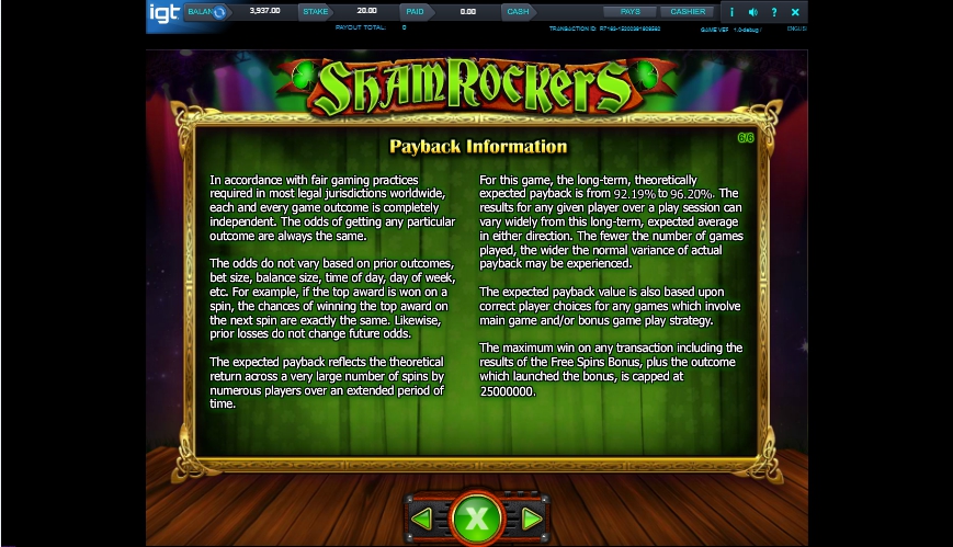 shamrockers eire to rock slot machine detail image 0