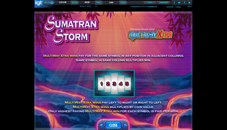 sumatran storm slot machine detail image 6