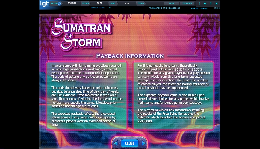 sumatran storm slot machine detail image 0