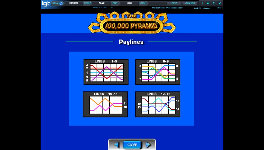 the 100,000 pyramid slot machine detail image 1