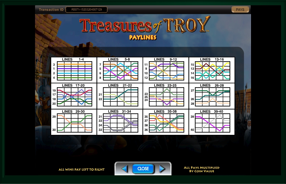 treasures of troy slot machine detail image 1