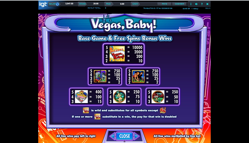 vegas baby! slot machine detail image 4