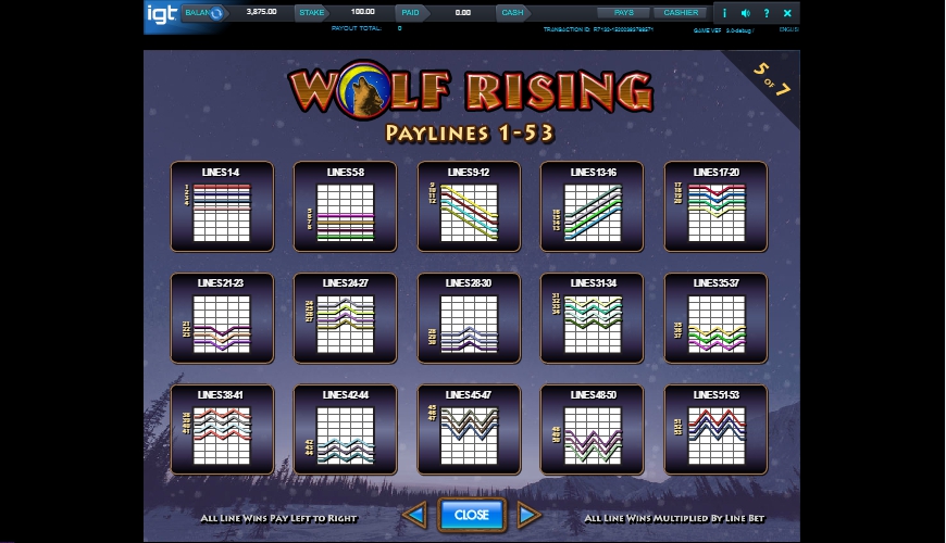 wolf rising slot machine detail image 2