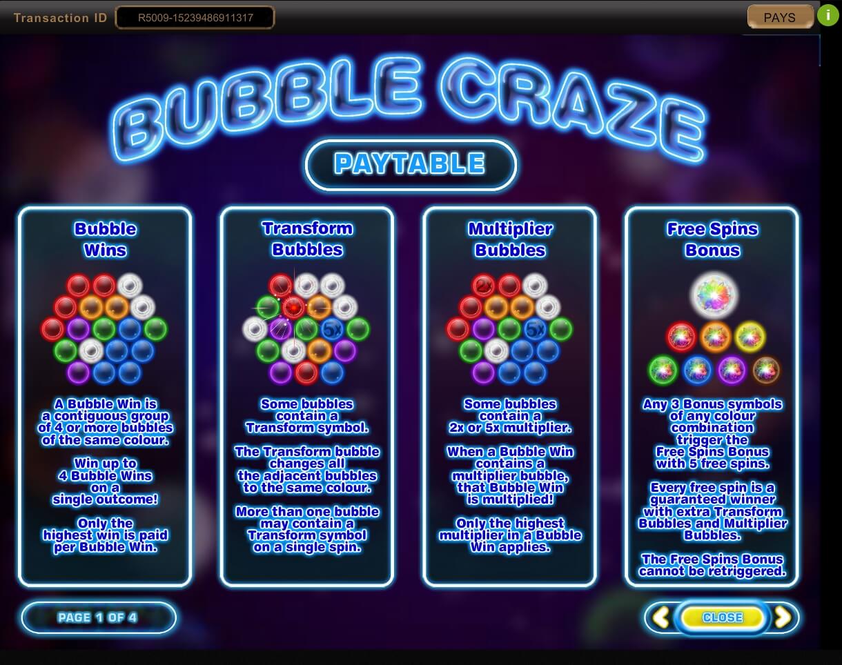 bubble craze slot machine detail image 3