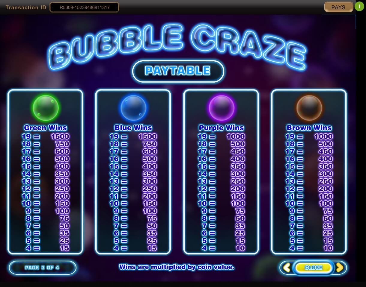bubble craze slot machine detail image 1