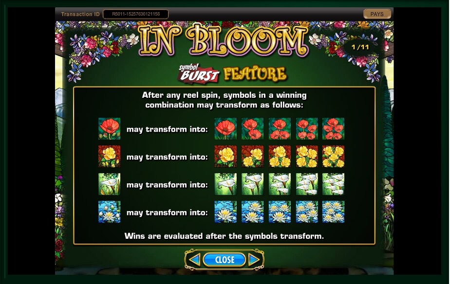 in bloom slot machine detail image 21