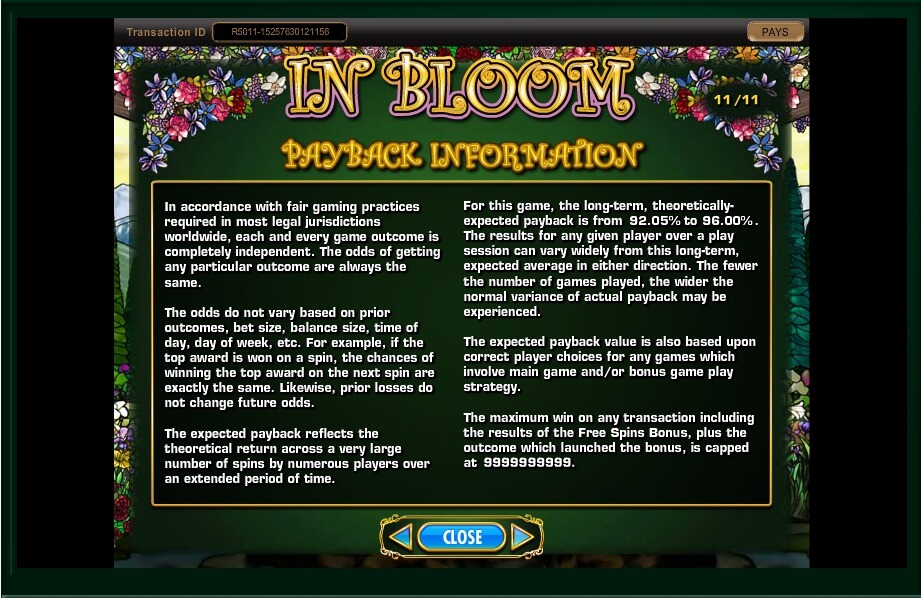 in bloom slot machine detail image 19